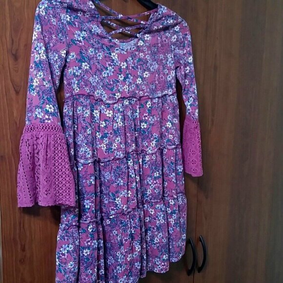 Art Class floral boho peasant dress size kids medium (7/8) - Picture 4 of 4